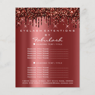 Makeup Beauty Salon Gold Glitter Flyer Spark Drips