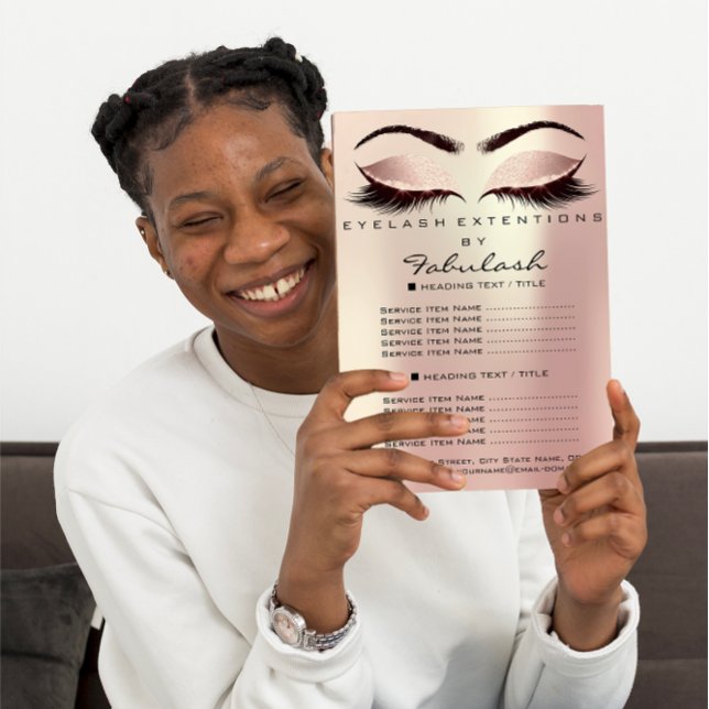 Makeup Beauty Salon Pink Glitter Flyer Blush Lash (Makeup Beauty Salon Pink Glitter Flyer Blush Lash)
