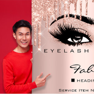 Makeup Beauty Salon Pink Glitter Flyer  Eyelashes