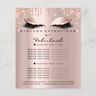 Makeup Beauty Salon Pink Glitter Flyer Spark Lash