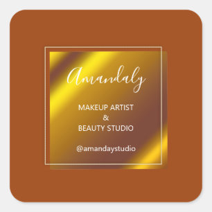 Makeup Beauty Shop Thank You Royal Honey Square Sticker