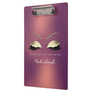 Makeup Beauty Studio Lashes Copper Bronze Luxury Clipboard