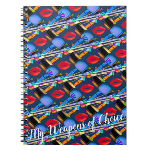 Makeup Brush Choice Nail Polish Fun Happy Lipstick Notebook