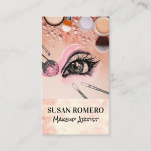 Makeup Brushes and Foundation Eye Lashes Appointment Card