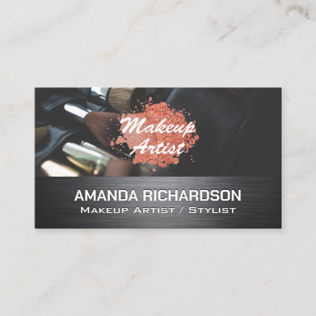Makeup Brushes | Beauty Business Card (Front)