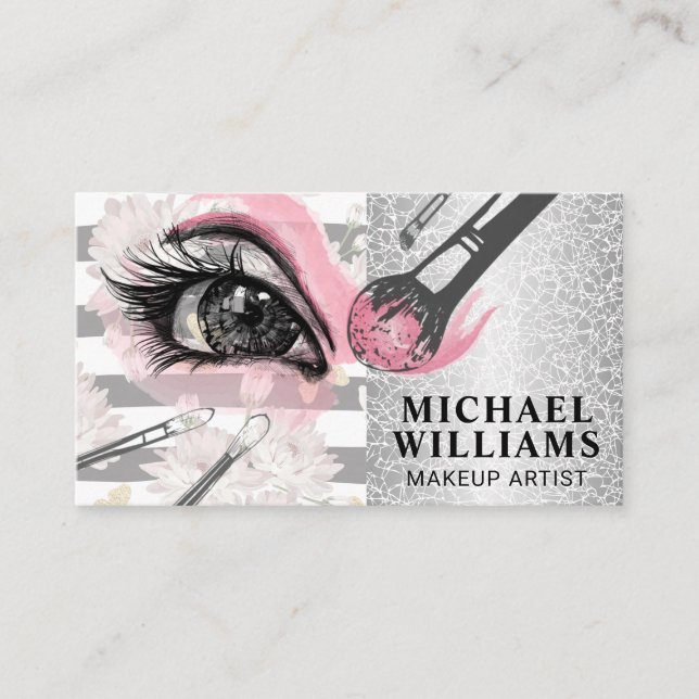 Makeup Brushes | Eye Business Card (Front)