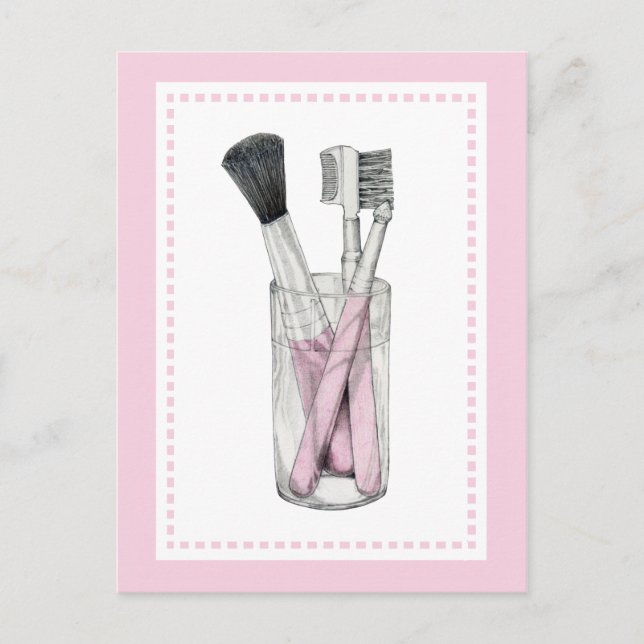 Makeup Brushes Postcard (Front)