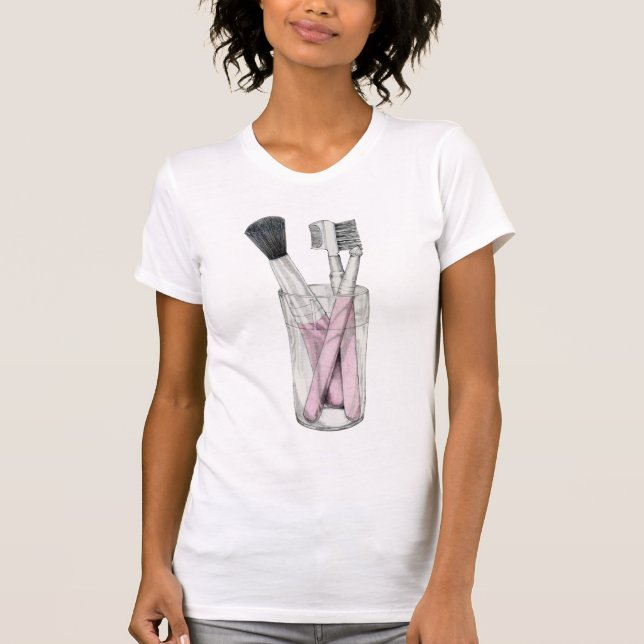 Makeup Brushes T-shirt (Front)