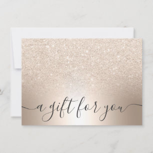 Makeup chic gold glitter foil gift certificate
