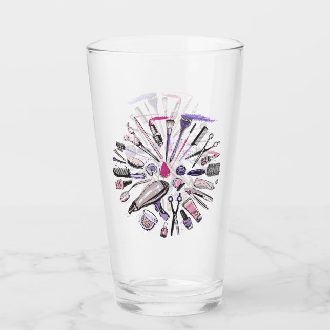 Makeup Circle Design Glass (Front)