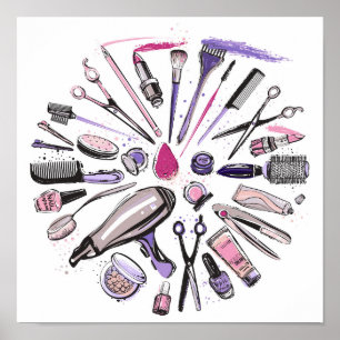 Makeup Circle Design Poster