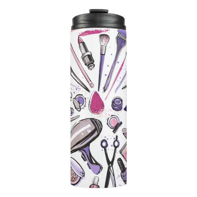 Makeup Circle Design Thermal Tumbler (Front)