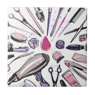 Makeup Circle Design Tile