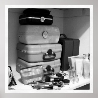 Makeup Collection Black White Photography Poster