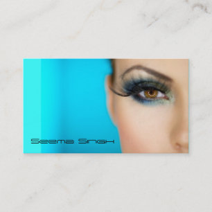 Makeup Cosmetics artist half face Business Card