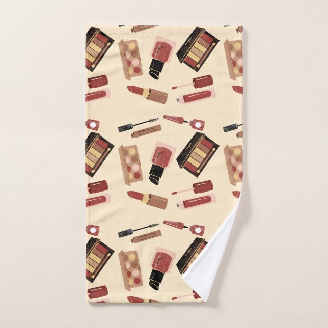Makeup Cosmetics Beauty Pattern Cosmetology Hand Towel (Hand Towel)