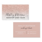 Makeup elegant typography marble rose gold glitter