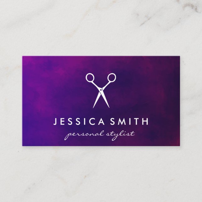 Makeup Exquisite Hues / Shears Business Card (Front)