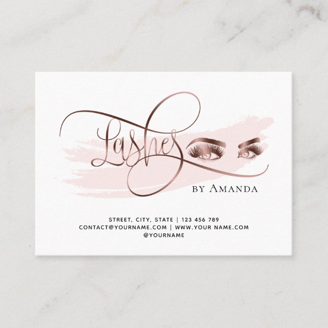 Makeup Eyebrow Eyes Lashes Aftercare card (Front)