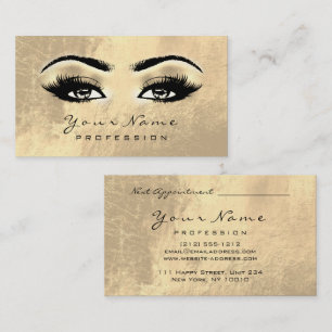 Makeup Eyebrow Eyes Lashes Appointment Card Brows