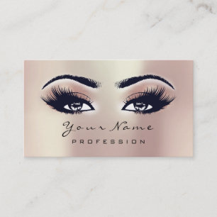 Makeup Eyebrow Eyes Lashes Appointment Card Pearl