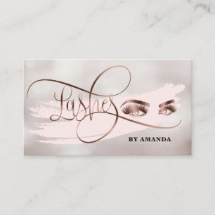 Makeup Eyebrow Eyes Lashes Blush Pearl Business Card