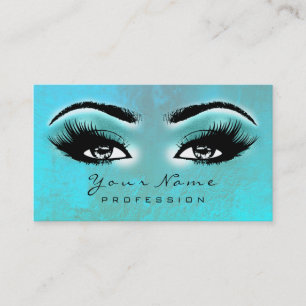Makeup Eyebrow Eyes Lashes Brown Ocean Lux Business Card