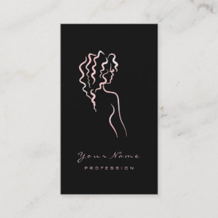 Makeup Eyebrow Eyes Lashes Pink Black Logo SPA Business Card