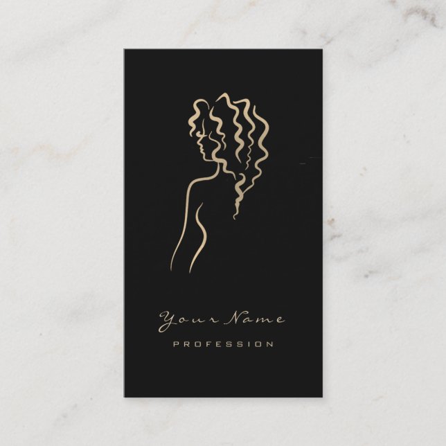 Makeup Eyebrow Eyes Lashes Sepia Black Logo SPA Business Card (Front)