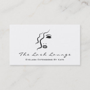 Makeup Eyebrow Lashes Logo Gold White Black Business Card