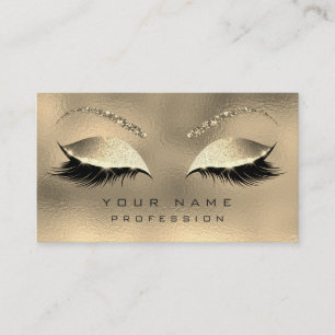 Makeup Eyebrows Lashes Glitter Diamond Sparkly Business Card