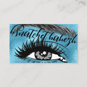 Makeup Eyelash Brows QRCode Logo Glam  Business Card