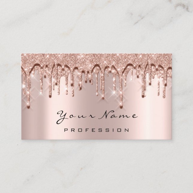 Makeup Eyes Lashes 3D Rose Drip Appointment Card (Front)