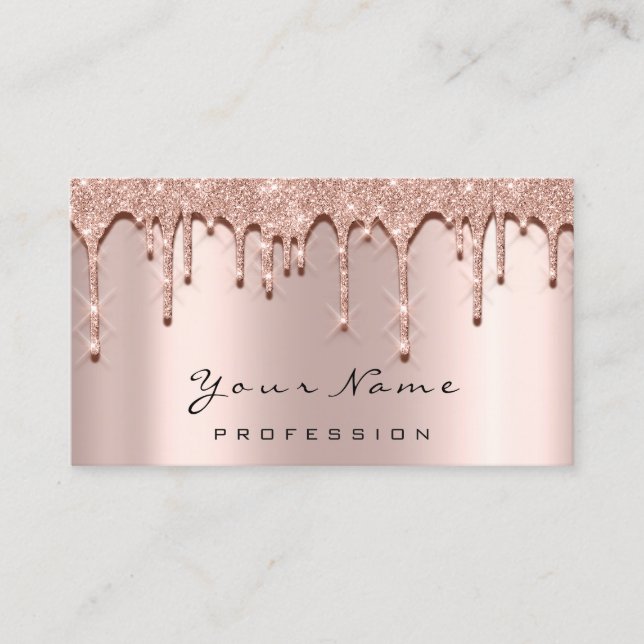 Makeup Eyes Lashes 3D Rose Drip Appointment Card (Front)