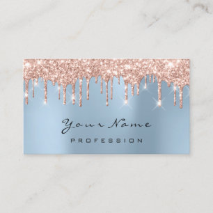 Makeup Eyes Lashes Blue Rose Drip Appointment Card