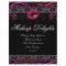 Makeup Flyer Hair Salon Zebra Lips Lace Pink Red