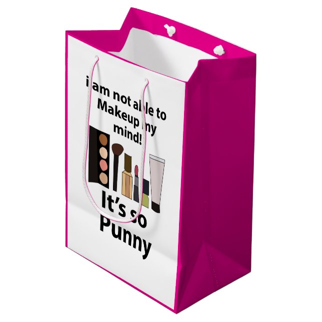 Makeup Funny Pun Makeup Medium Gift Bag (Front Angled)