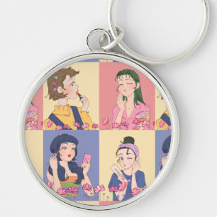 MAKEUP GIRLS KEY RING