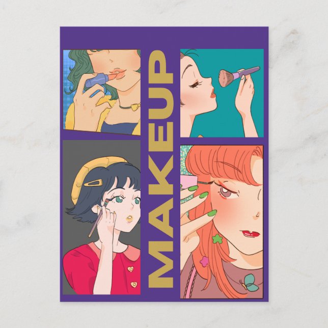 MAKEUP GIRLS POSTCARD (Front)