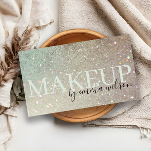 Makeup Glitter Green Pink Aqua Shiny Shimmer Business Card
