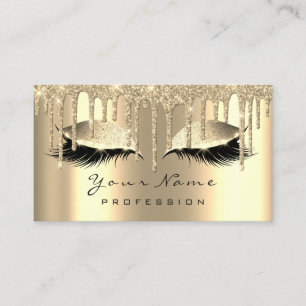 Makeup Gold Sepia Lashes Waxing Appointment Card