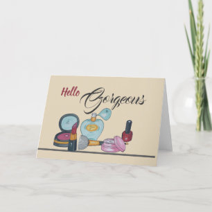 makeup greeting card