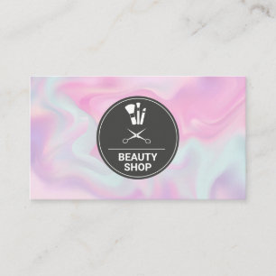 Makeup Hair Kit Pastel Gradient Liquid Business Card