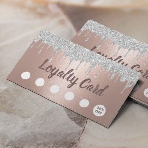 Makeup Hair Salon Silver Drips Rose Gold Loyalty