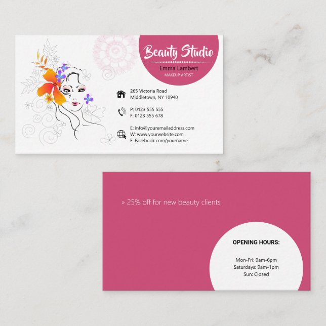 Makeup | Healthcare Business Card (Front/Back)