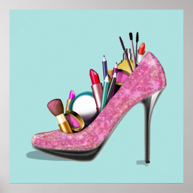 Makeup High Heels Stillettos Poster (Front)