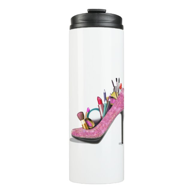 Makeup High Heels Stillettos Thermal Tumbler (Front)