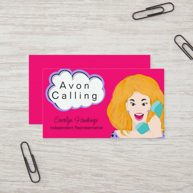 Makeup Independant Rep Avon  Business Card (Front/Back In Situ)
