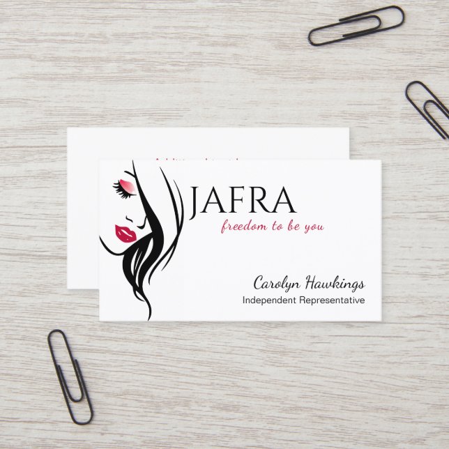 Makeup Independant Rep Jafra Business Card (Front/Back In Situ)