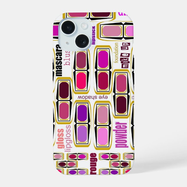 makeup iphone design shell iPhone 15 case (Back)